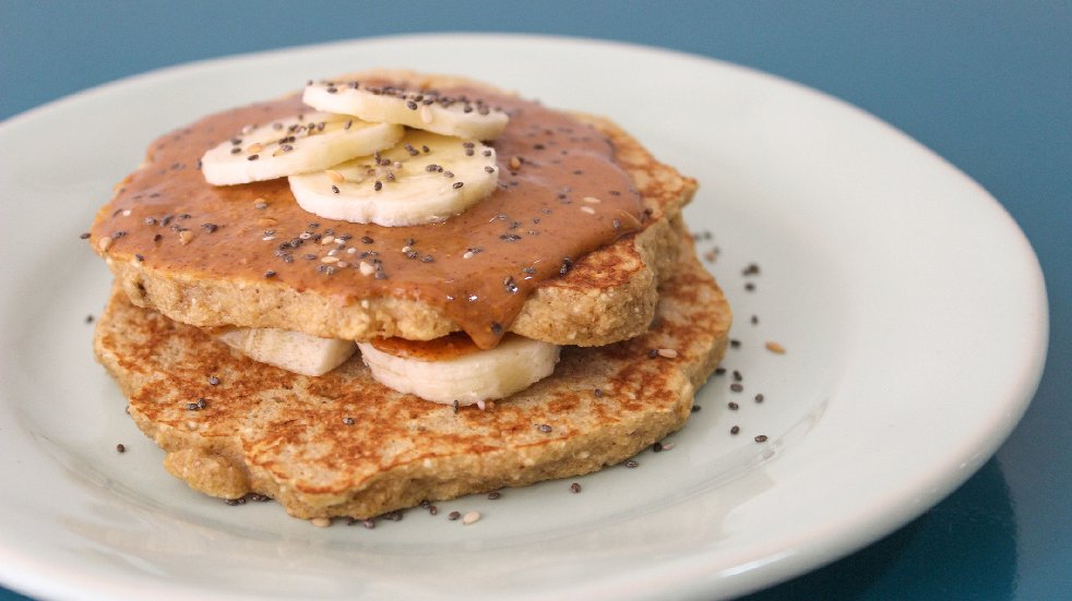 cinnamon and peanut butter pancake